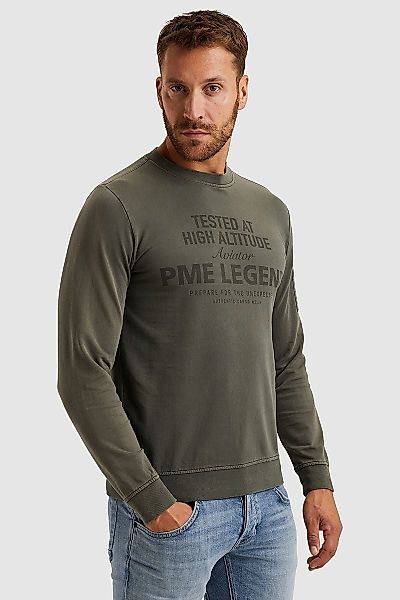 PME Legend Sweater Logo Beluga Grün - Größe S günstig online kaufen