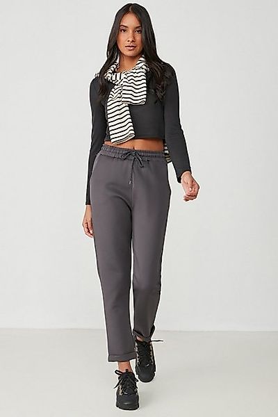 C&CITY Pyjamahose Doppelbein-Jogginghose 807 geräuchert günstig online kaufen