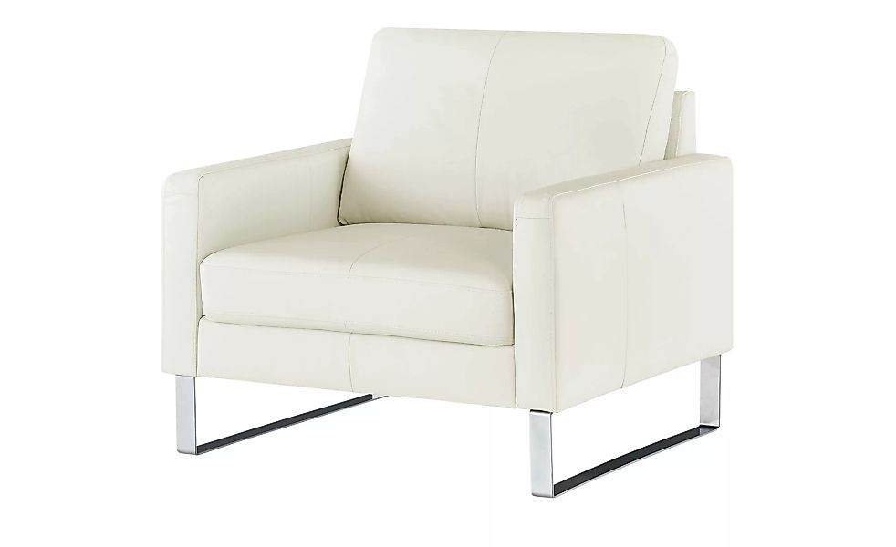 Sessel - weiß - 100 cm - 90 cm - 93 cm - Polstermöbel > Sessel > Ledersesse günstig online kaufen