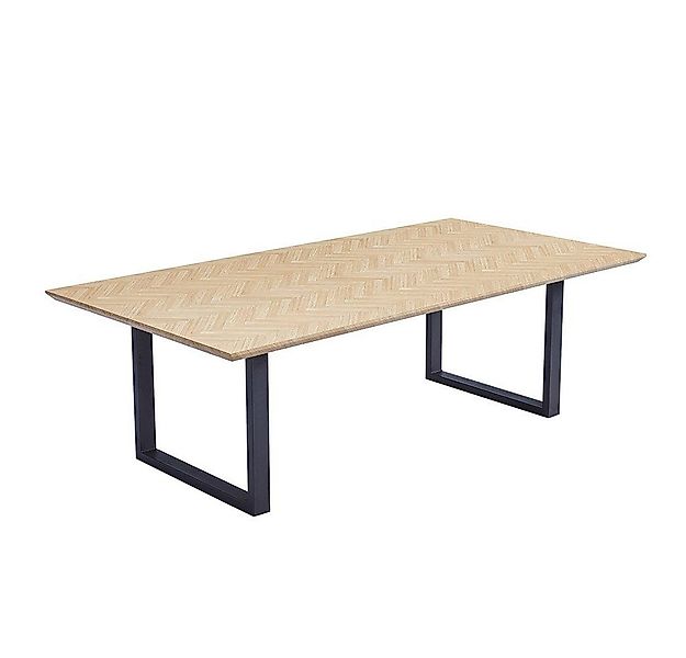 HOME DELUXE Esstisch AVENCIA inkl. U-Fuß - 240 x 120 cm - Fishbone Oak, mit günstig online kaufen