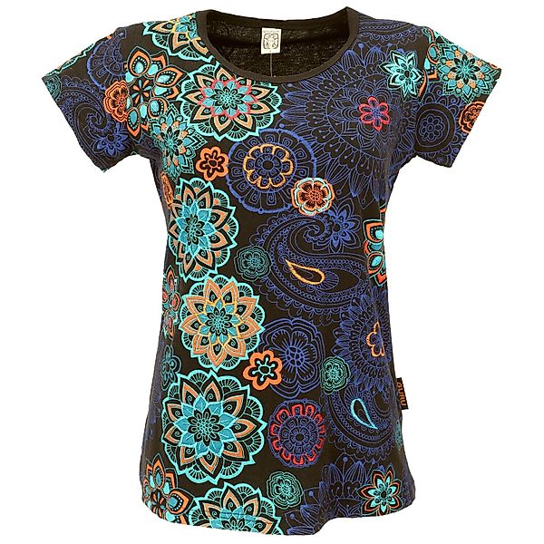 Guru-Shop T-Shirt Boho T-Shirt mit Stickerei günstig online kaufen