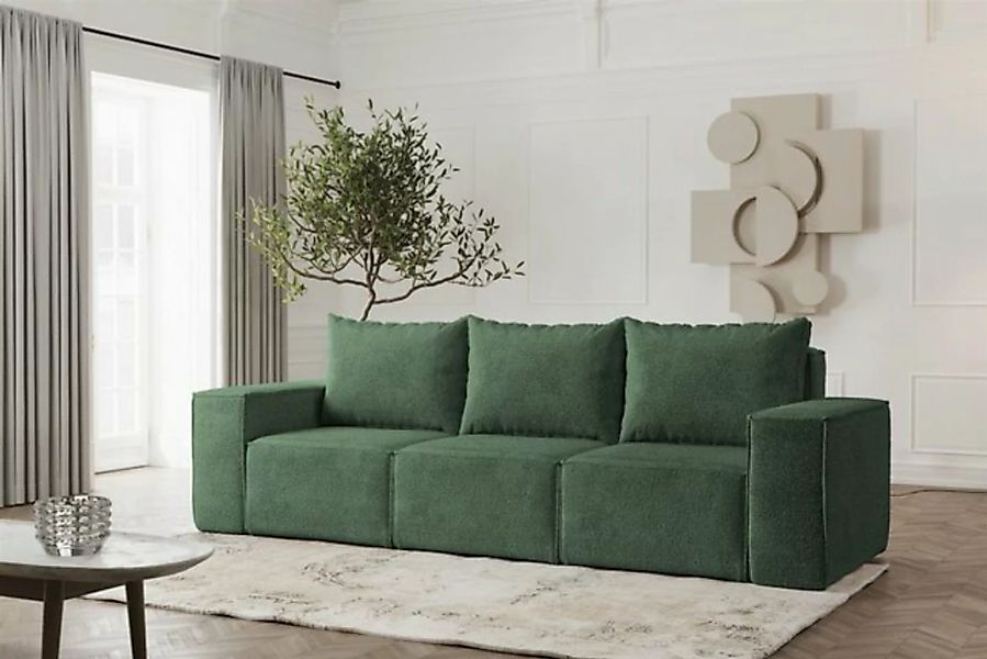 Fun Möbel 3-Sitzer Sofa Designersofa ESTELLE 3-Sitzer in Stoff Abriamo, Rüc günstig online kaufen