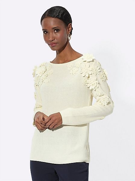 creation L Strickpullover Woll-Viskose-Pullover Langarm günstig online kaufen