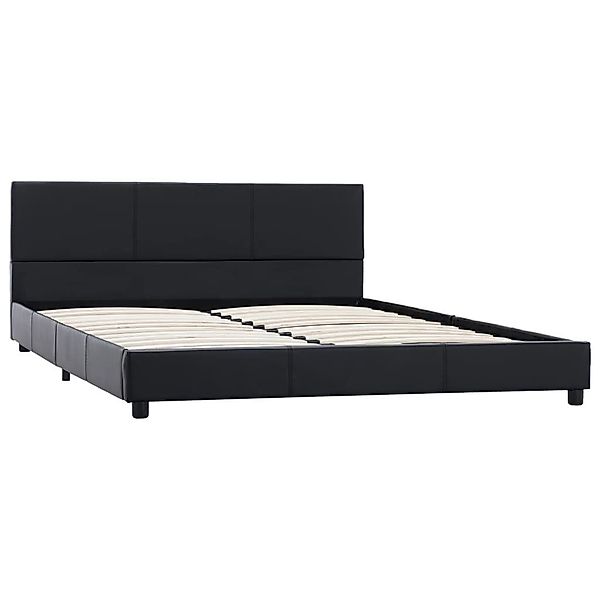 vidaXL Bett Bettgestell Schwarz Kunstleder 120x200 günstig online kaufen