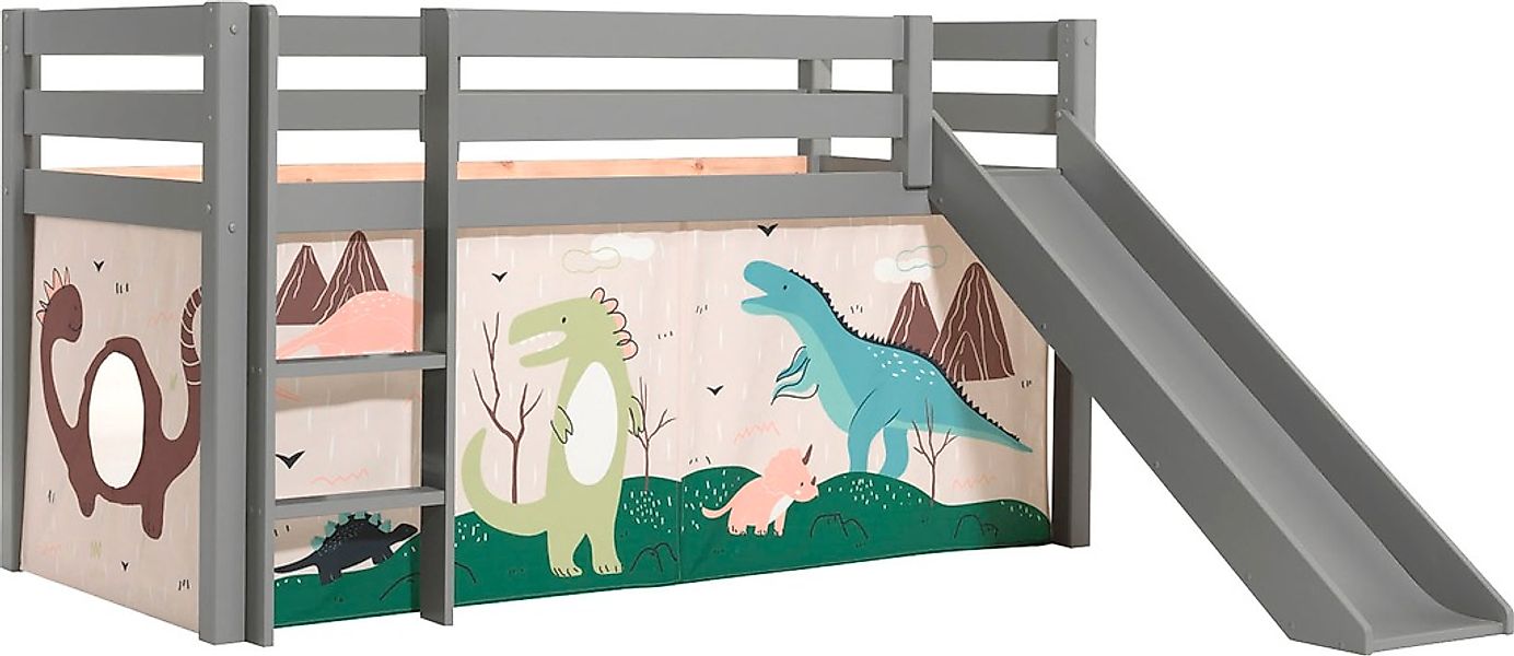 Vipack Spielbett "Pino, Kiefer massiv, mit Rolllattenrost u. Textil-Set, Ma günstig online kaufen