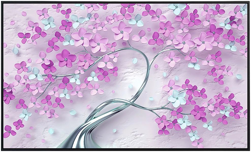 Papermoon Infrarotheizung »Blumen Baum lila blau«, sehr angenehme Strahlung günstig online kaufen
