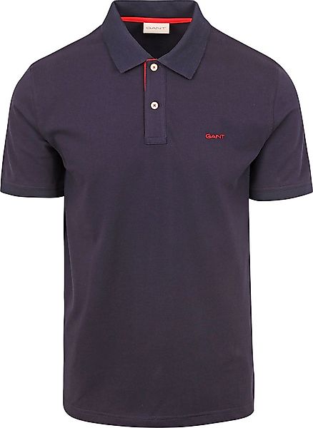 Gant Contrast Piqué Poloshirt Navy - Größe L günstig online kaufen