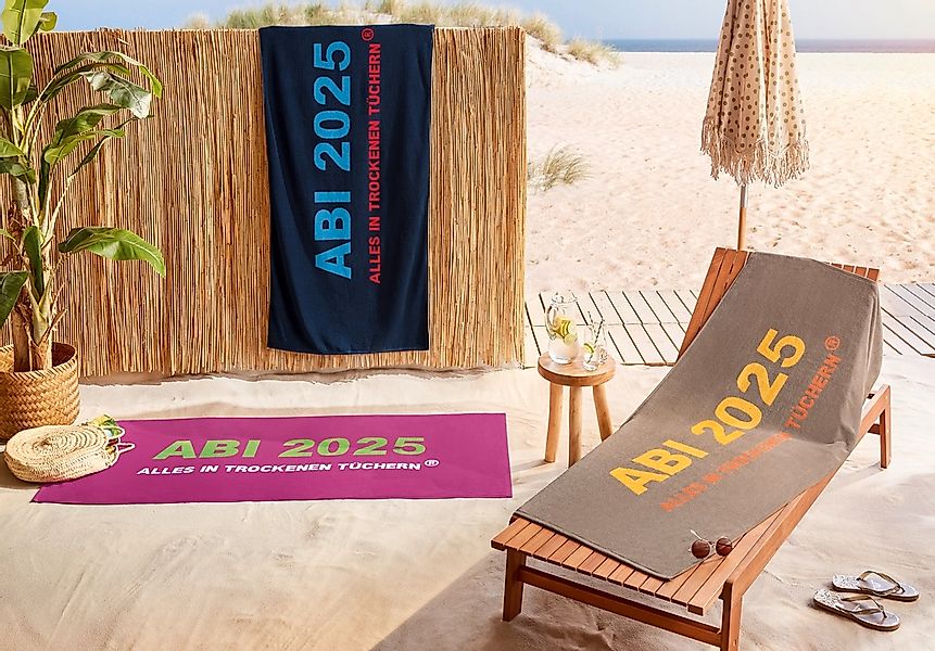 Egeria Strandtuch "ABI 2025" 75x180 cm, "ABI 2025-Alles in trockenen Tücher günstig online kaufen