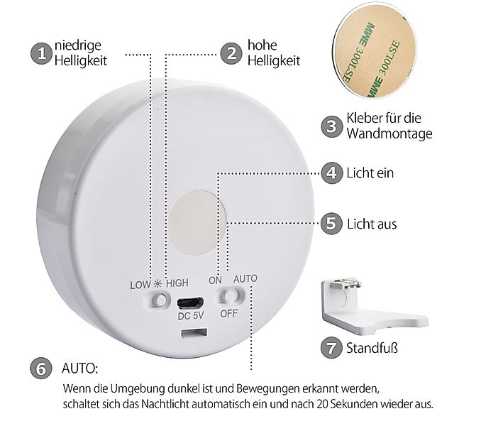 Northpoint LED Nachtlicht LED Kindernachtlicht Bewegungsmelder günstig online kaufen