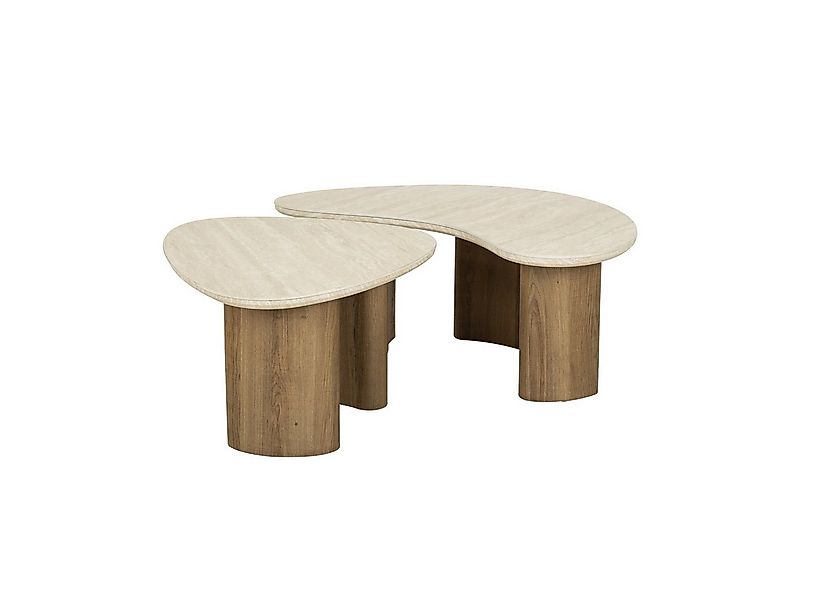 Feeling4Home Couchtisch 2er-Set Couchtisch Joradis - Keramik in Travertin-O günstig online kaufen