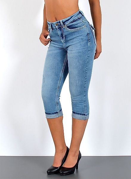 ESRA Caprijeans Damen 3/4 Capri Jeans-Hose günstig online kaufen