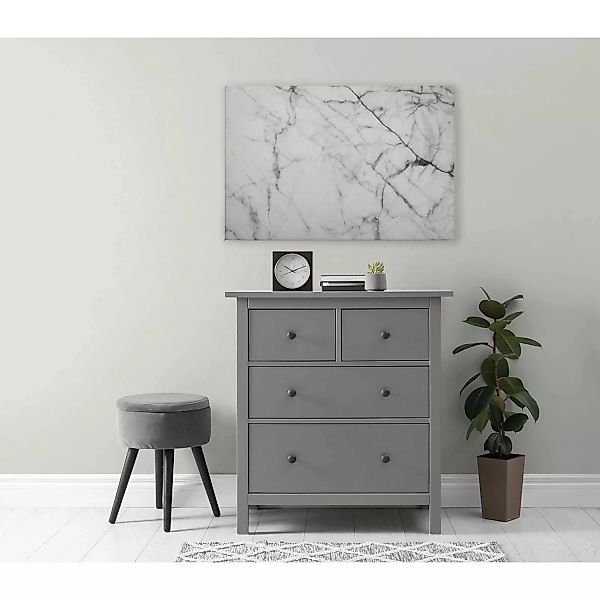 Bricoflor Bild Marmor Optik Weiß Grau Wandbild Elegant Für Badezimmer Und S günstig online kaufen
