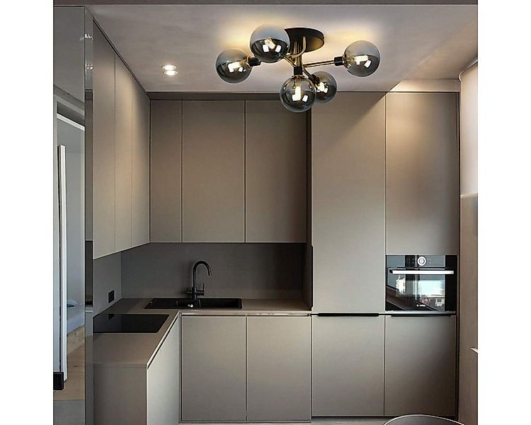 Nettlife LED Deckenleuchte Glas Wohnzimmer 5 Flammig Max.25W Deckenlampe Ku günstig online kaufen