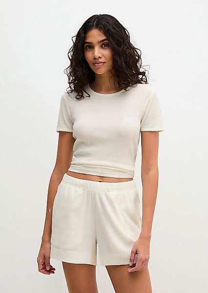 Marc OPolo Kurzarmshirt "Mix N Match Airy Cotton Rib" mit Rundhalsausschnit günstig online kaufen