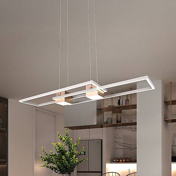 TRIO Leuchten LED Pendelleuchte ALBANY, LED Hängelampe Wohnzimmer mit Fernb günstig online kaufen