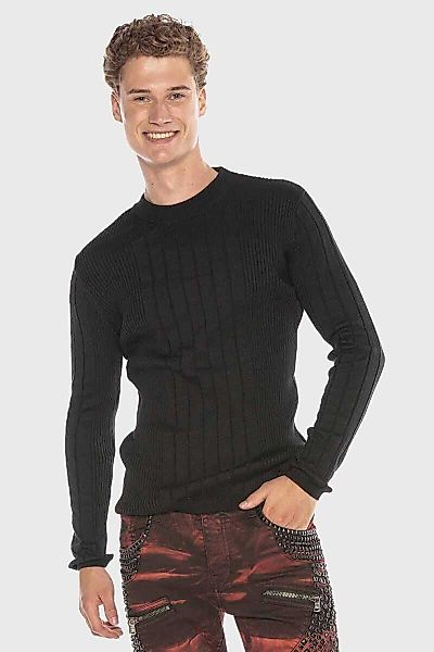 Cipo & Baxx Rundhalspullover "50% Baumwolle, 50% Polyacryl", im günstig online kaufen