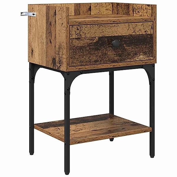 vidaXL Nachttisch mit Schubladen Altholz 40 x 29 x 60 cm Holzwerkstoff 8818 günstig online kaufen