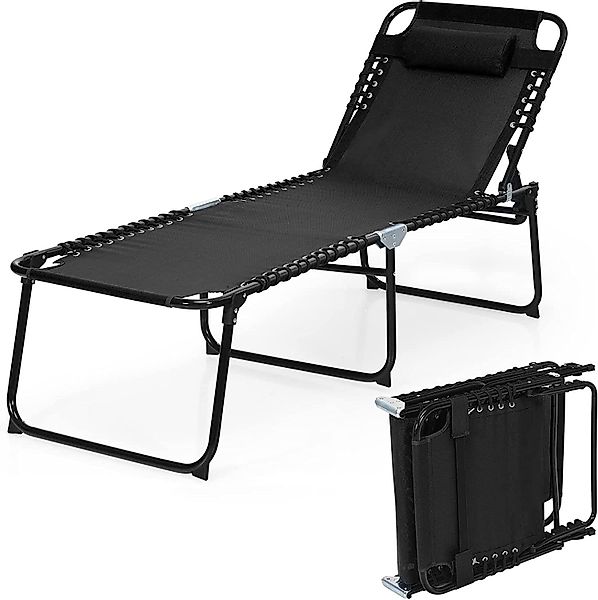KOMFOTTEU Campingliege Klappbare Sonnenliege Wasserdicht Liegestuhl günstig online kaufen