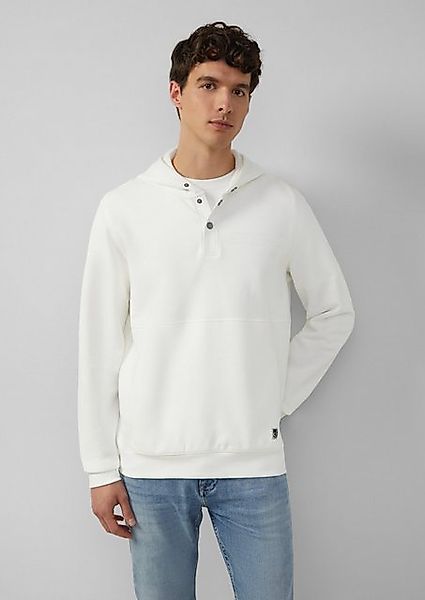 s.Oliver Sweatshirt Strukturierter Hoodie mit Druckknöpfen und Kängurutasch günstig online kaufen
