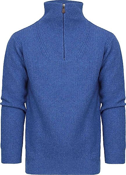Suitable Half Zip Pullover Wool Blend Blau - Größe 3XL günstig online kaufen