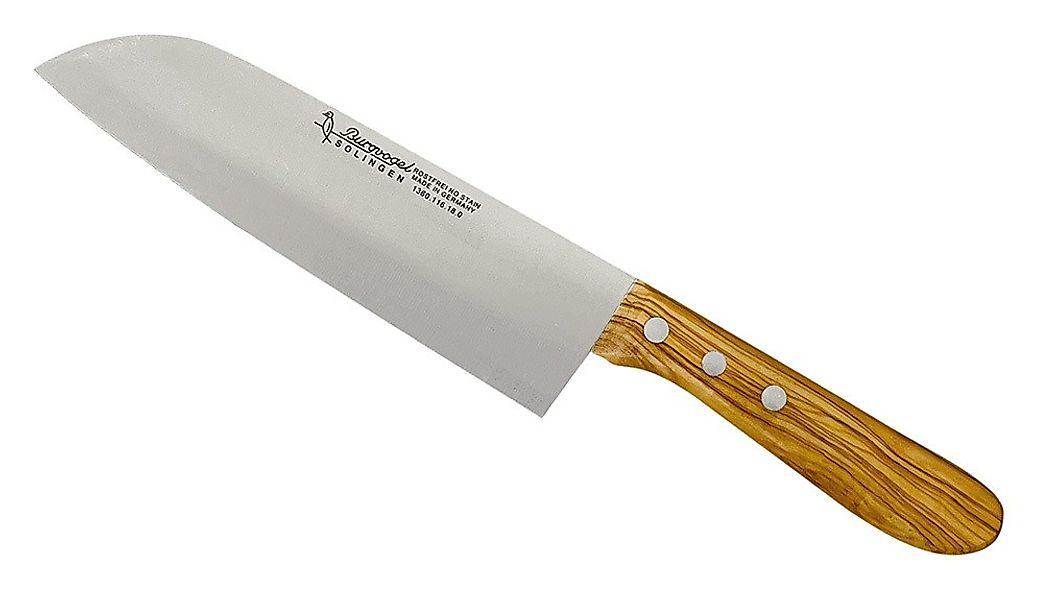 Burgvogel Santoku Messer Olivenholz Küchenmesser 18 cm günstig online kaufen