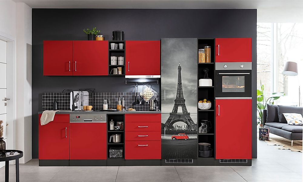 KOCHSTATION Küchenzeile KS-Paris, mit E-Geräten, Breite günstig online kaufen
