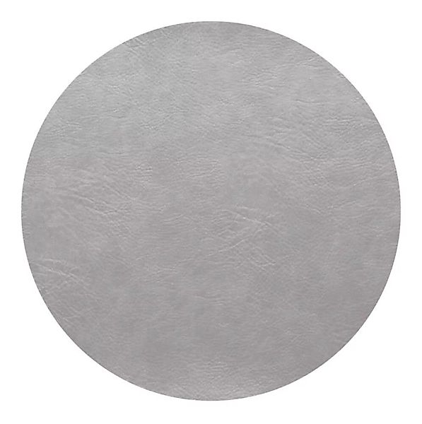 ASA Selection Tischset Rund Grau Silver Cloud Vintage Leder-Optik Platzset günstig online kaufen