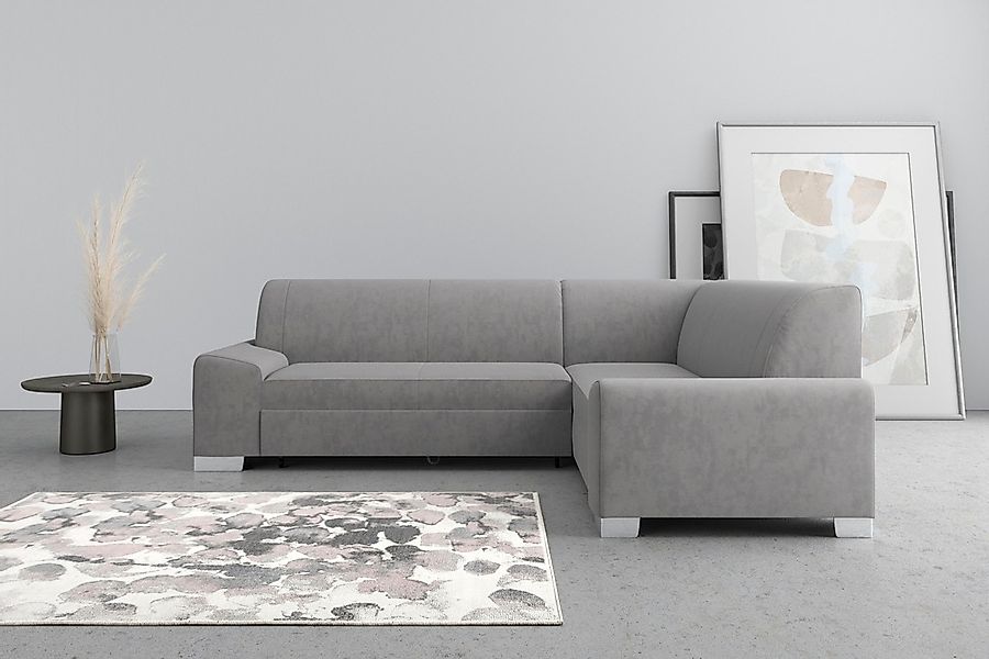 DOMO collection Ecksofa "Anzio in kubischer Formensprache, flache Armlehnen günstig online kaufen