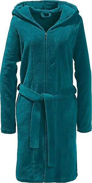 Erwin Müller Bademantel Velours Unisex-Bademantel "Balingen" mit Kapuze, Rü günstig online kaufen