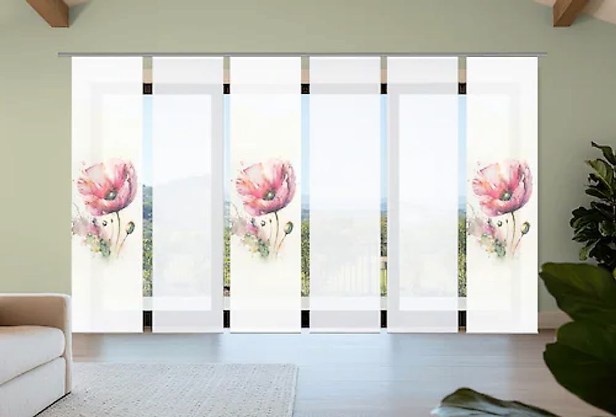 HOME in green Schiebegardine »MELIORA« Paneelwagen 6 Stk. tlg. Bambusoptik, günstig online kaufen