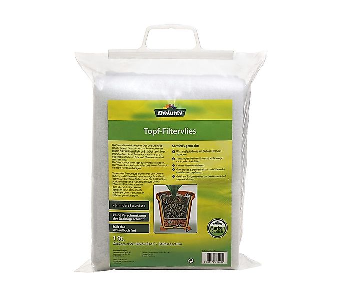 Dehner Winterschutzvlies Filtervlies für Pflanztöpfe, 2 x 1m, weiß / grau, günstig online kaufen