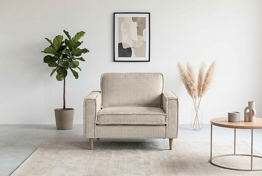 Home affaire Loveseat »Pinto Skandi 105 cm, Chenille, Struktur« mit Keder, günstig online kaufen
