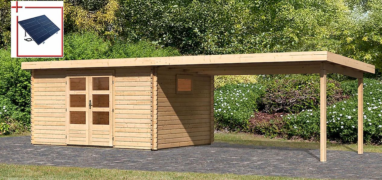 WOODFeeling Gartenhaus "Trittau 5", mit Anbaudach günstig online kaufen