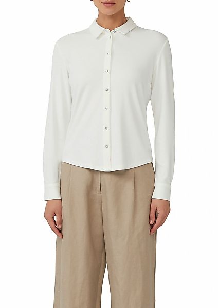 s.Oliver BLACK LABEL Hemdbluse mit Perlmuttknöpfen günstig online kaufen