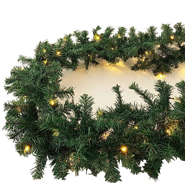 Mojawo XXL 100 LED Girlande Beleuchtet Tannengirlande Lichterkette 810 cm A günstig online kaufen