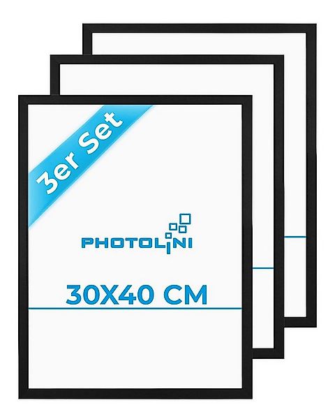 PHOTOLINI Bilderrahmen 3er Set modern mit bruchsicherem Acrylglas, Holz MDF günstig online kaufen