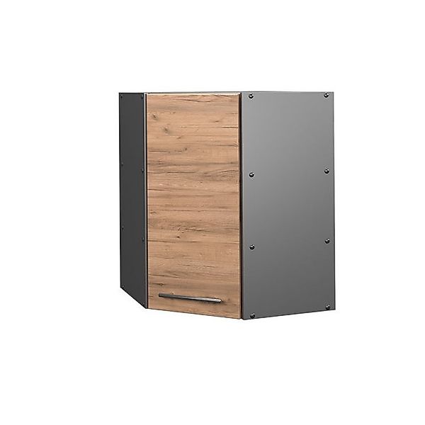 Vicco Eckhängeschrank Fame-Line Küchen-Eckschrank Goldkraft Eiche/Anthrazit günstig online kaufen