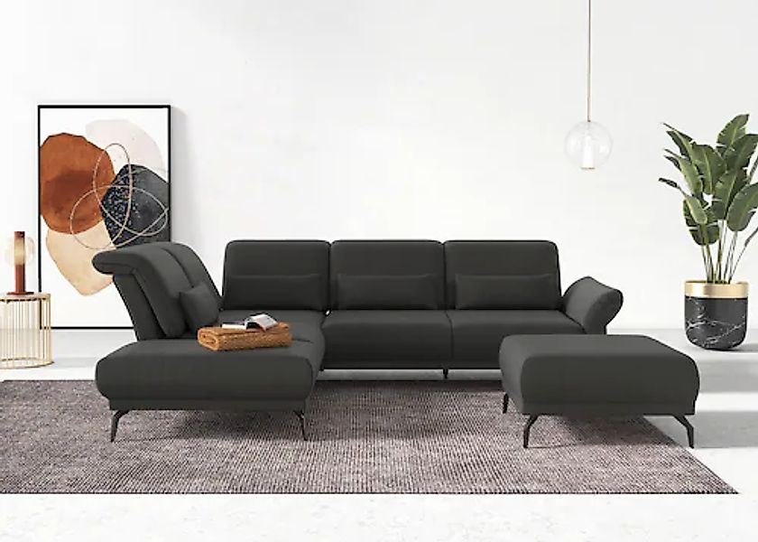Home affaire Ecksofa »Coco L-Form« Sitztiefen-, Arm- und Kopfteilverstellun günstig online kaufen