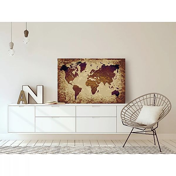home24 Malen nach Zahlen - Weltkarte III günstig online kaufen