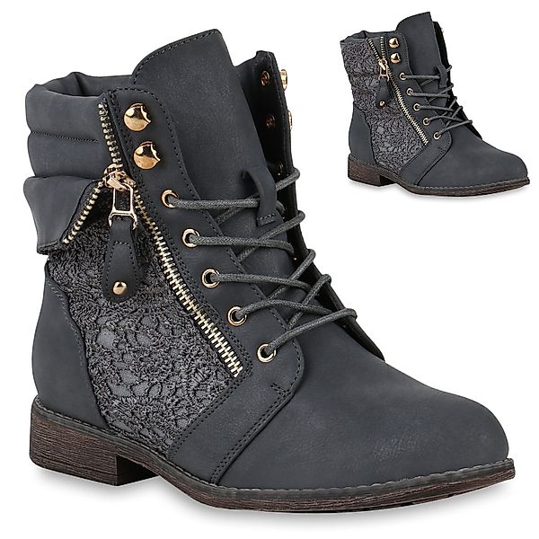 VAN HILL 818846 Schnürstiefelette mit Zipper günstig online kaufen