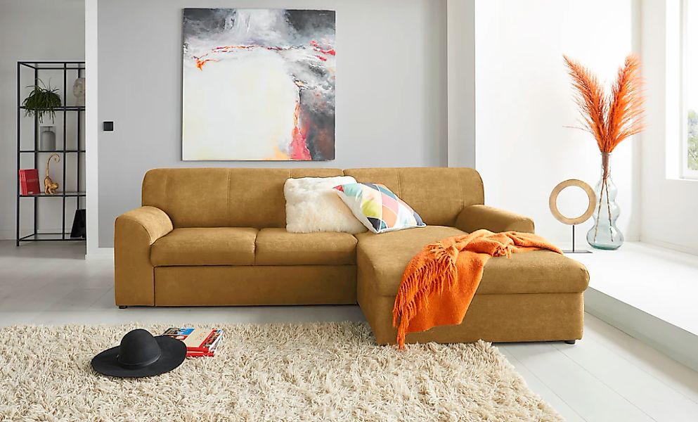 DOMO collection Ecksofa "Topper, elegant und zeitlos, kompaktes Stellmaß 24 günstig online kaufen