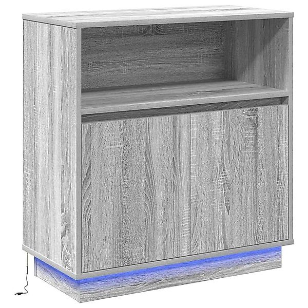 vidaXL Sideboard mit LED Grau Sonoma 71 x 34,5 x 75 cm Holzwerkstoff 869655 günstig online kaufen