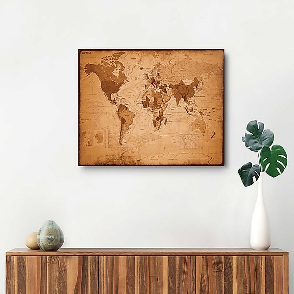Reinders! Deco-Panel Weltkarte - antik günstig online kaufen
