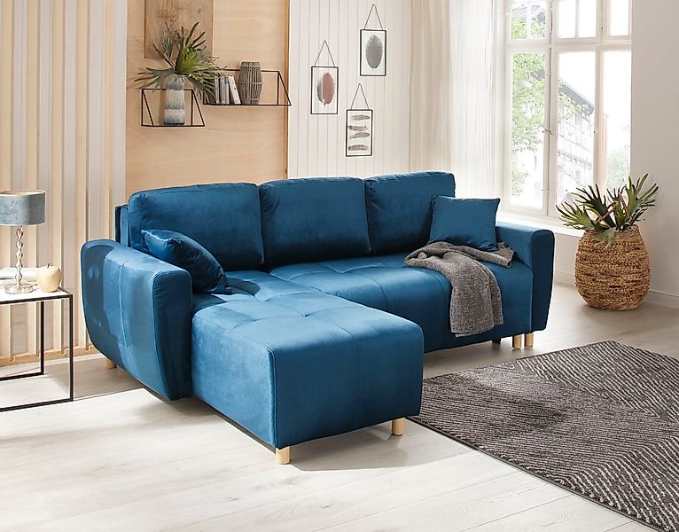 Home affaire Ecksofa »Scania L-Form«, wahlweise mit Bettfunktion und Bettka günstig online kaufen