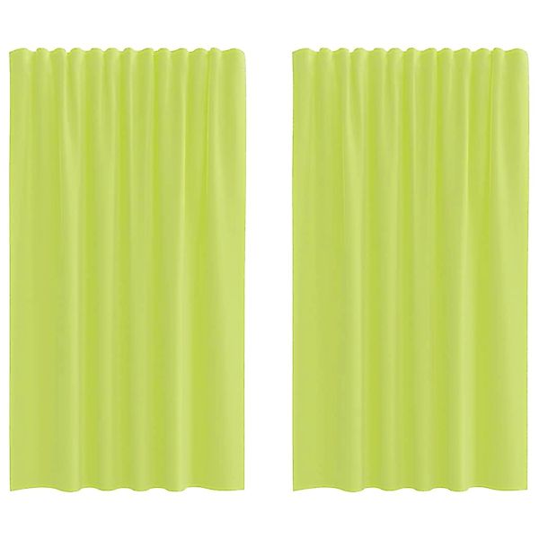 vidaXL Voile Vorhänge mit Stangentaschen 2 Stk Apfelgrün 4102162 günstig online kaufen