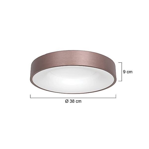 LED-Deckenlampe Ringlede, 2.700 K, Ø 38 cm, schwarz, Metall günstig online kaufen