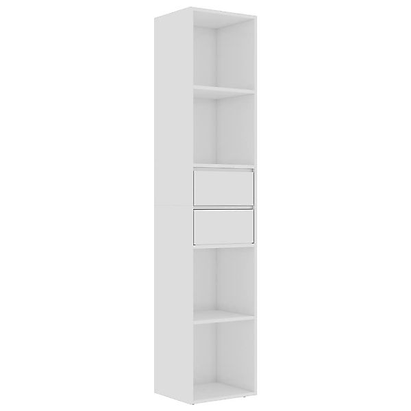 furnicato Bücherregal Hochglanz-Weiß 36x30x171 cm Holzwerkstoff, günstig online kaufen
