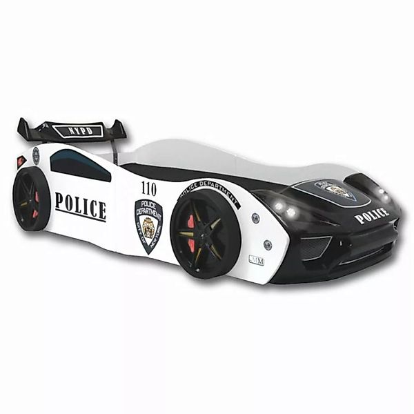 Aileenstore Autobett Police (inkl. Lattenrost LED Licht und Heckspoiler), K günstig online kaufen