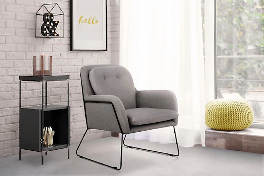 Home affaire Sessel »Flin Cocktailsesel« mit Knöpfen und Kissenoptik im Rüc günstig online kaufen