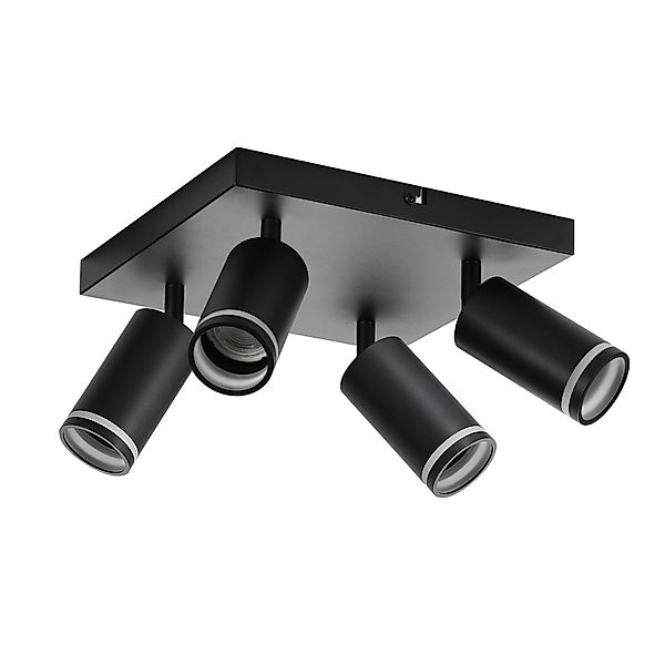 ZMH Deckenstrahler 4 Flammig Schwarz/Weiß Deckenlampe günstig online kaufen
